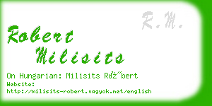 robert milisits business card